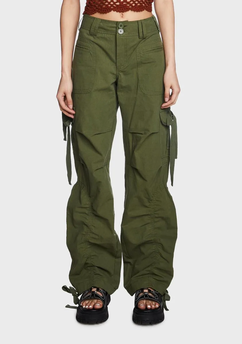 Olive On My Grind Cargo Pants sold by Dolls Kill