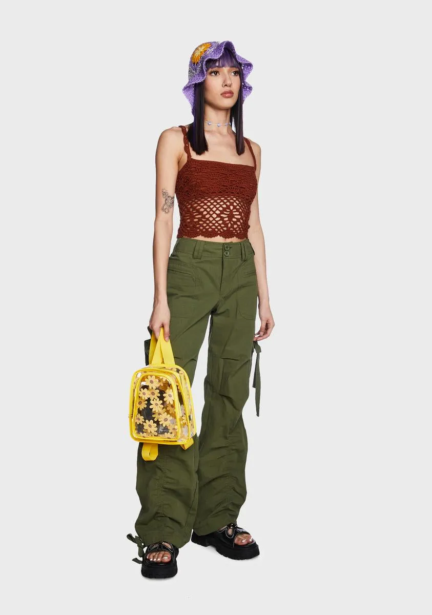 Olive On My Grind Cargo Pants sold by Dolls Kill product image thumbnail 5