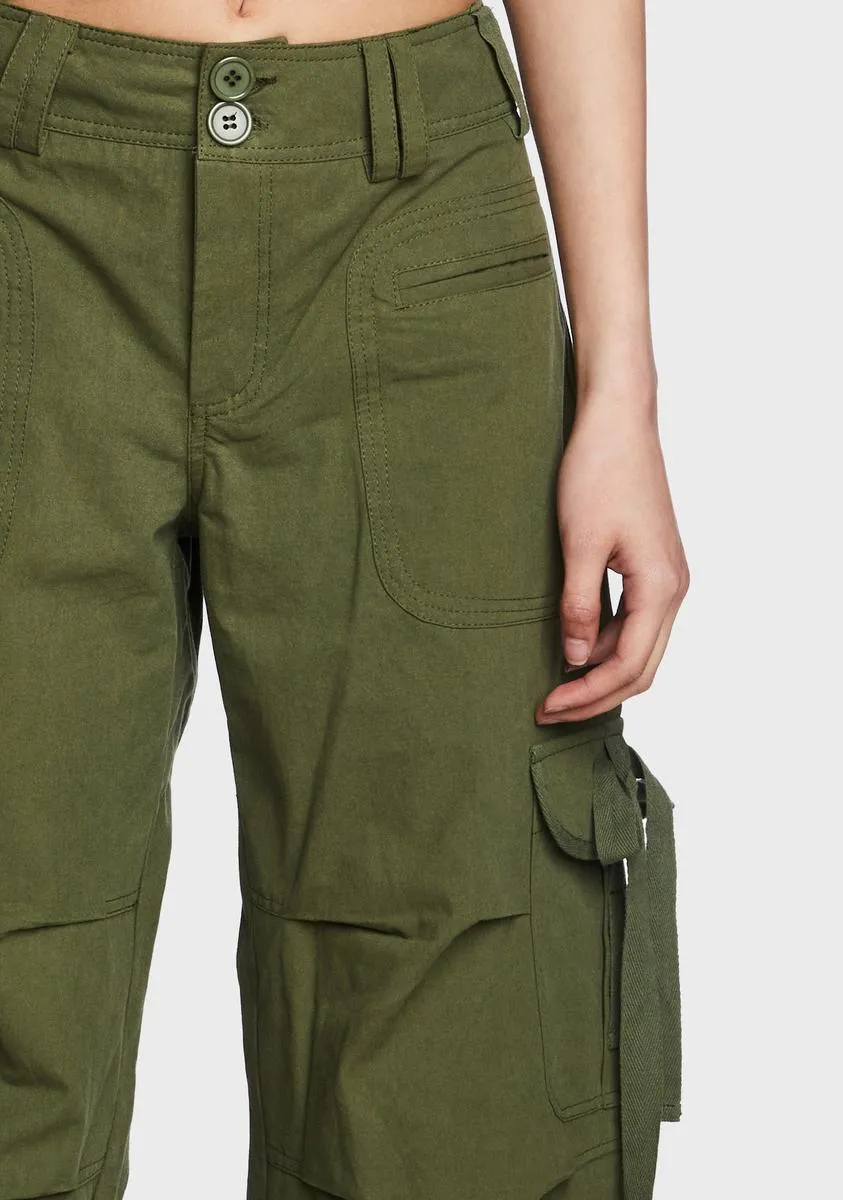 Olive On My Grind Cargo Pants sold by Dolls Kill product image thumbnail 2
