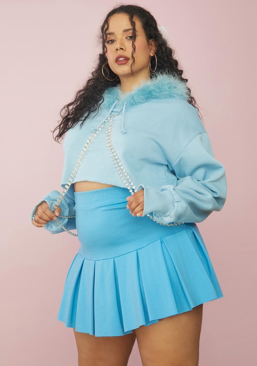 Aqua She's Blinged N' Babied Rhinestone Hoodie sold by Dolls Kill product image thumbnail 2