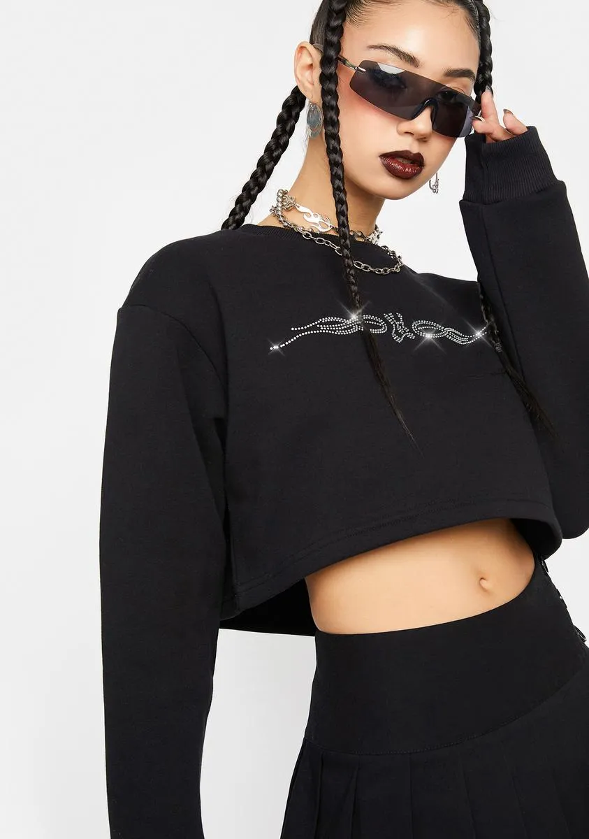 LH Tribal Rhinestone Cropped Sweatshirt sold by Dolls Kill product image thumbnail 2