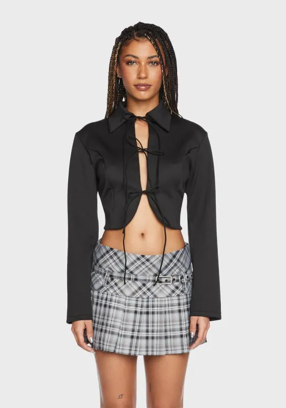 Awesome Baddie Tie Front Shirt sold by Dolls Kill