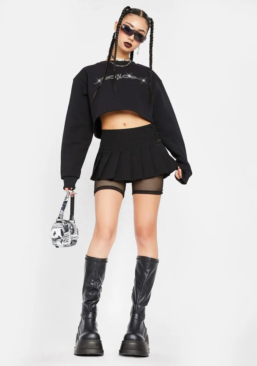 LH Tribal Rhinestone Cropped Sweatshirt sold by Dolls Kill product image thumbnail 3