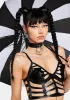 Dark Skeletoria Cut-Out Bustier Top sold by Dolls Kill