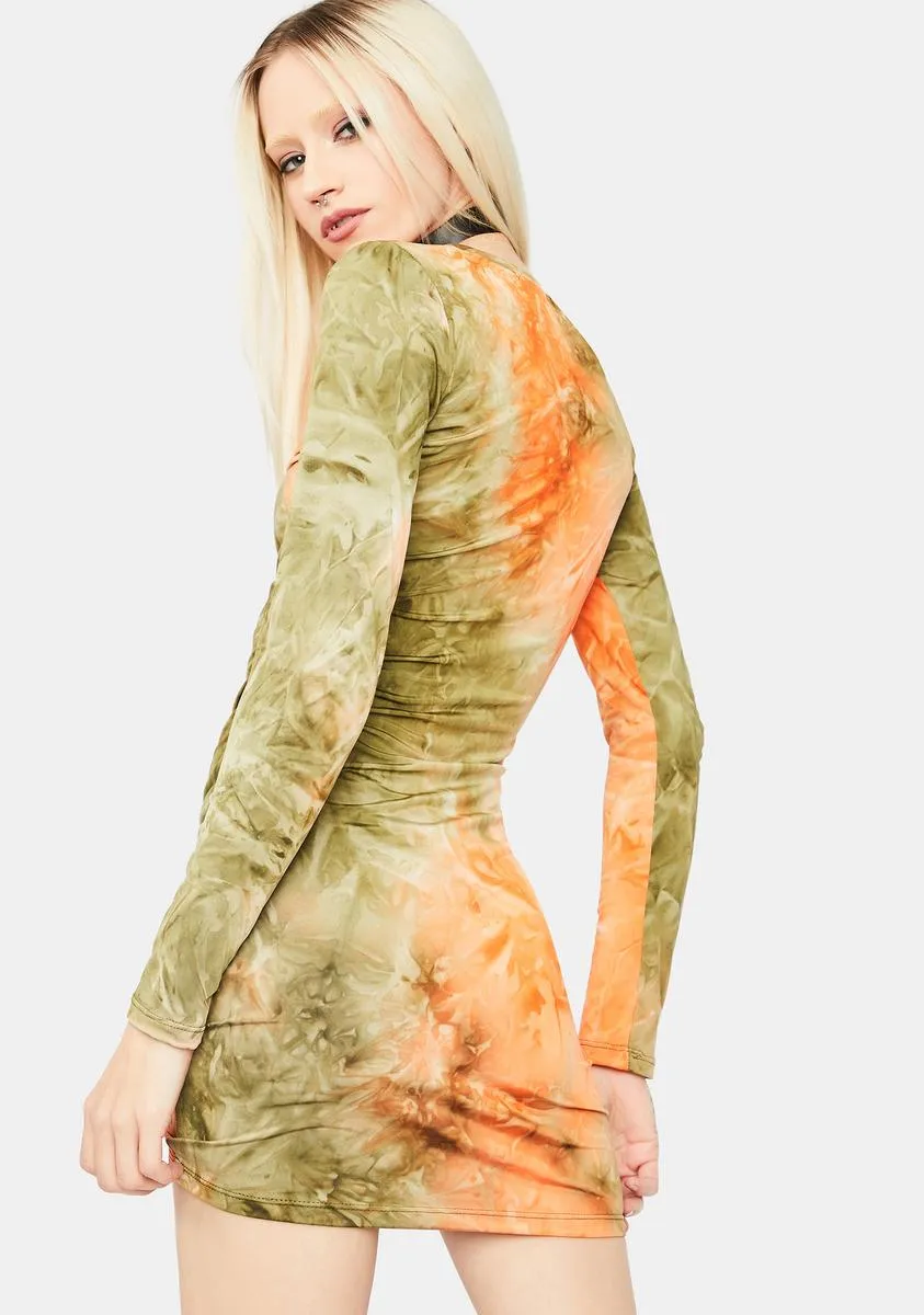No Inhibitions Tie Dye Ruched Dress sold by Dolls Kill product image thumbnail 4