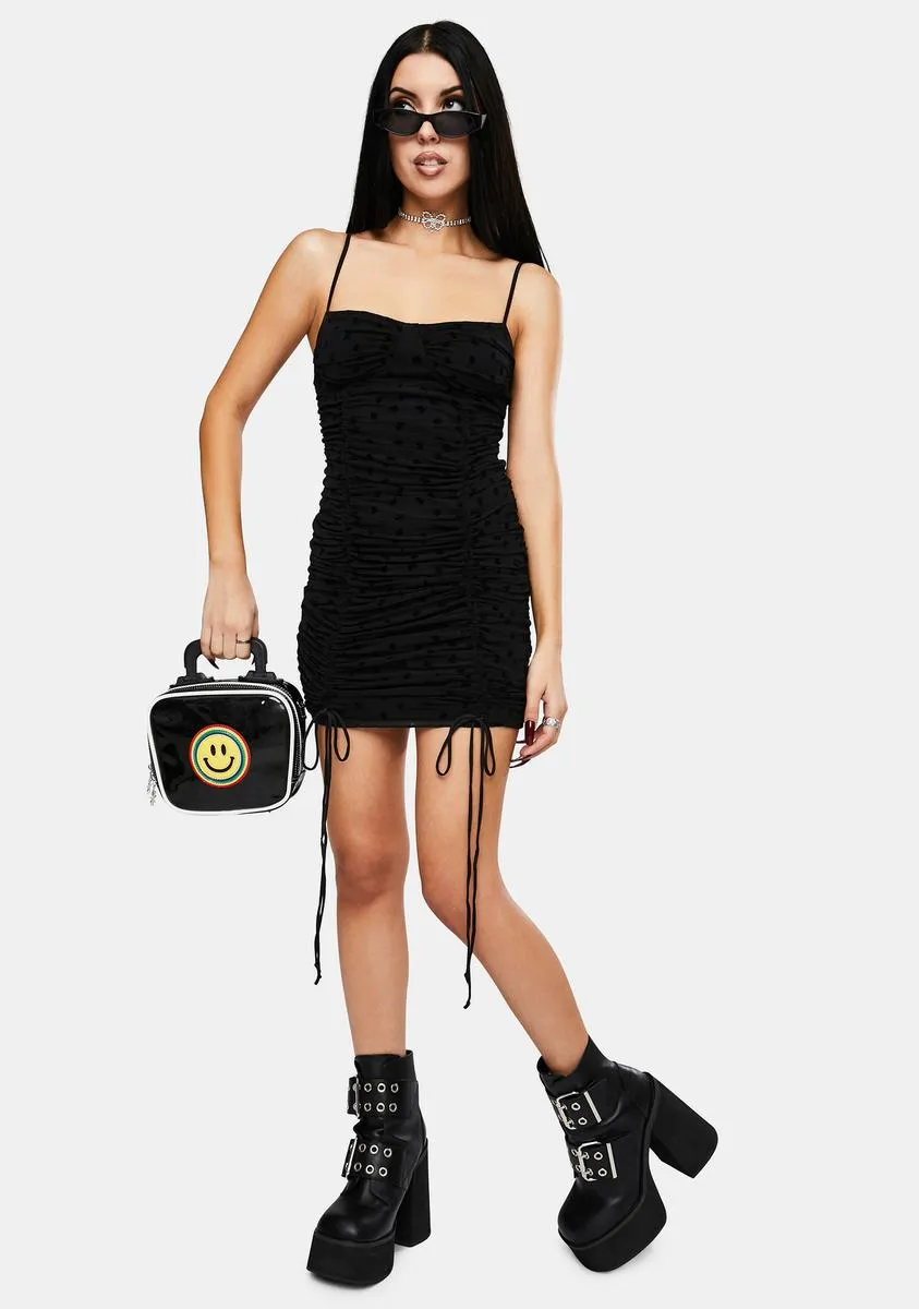 Black Flock Flutterby Jemora Dress sold by Dolls Kill product image thumbnail 3