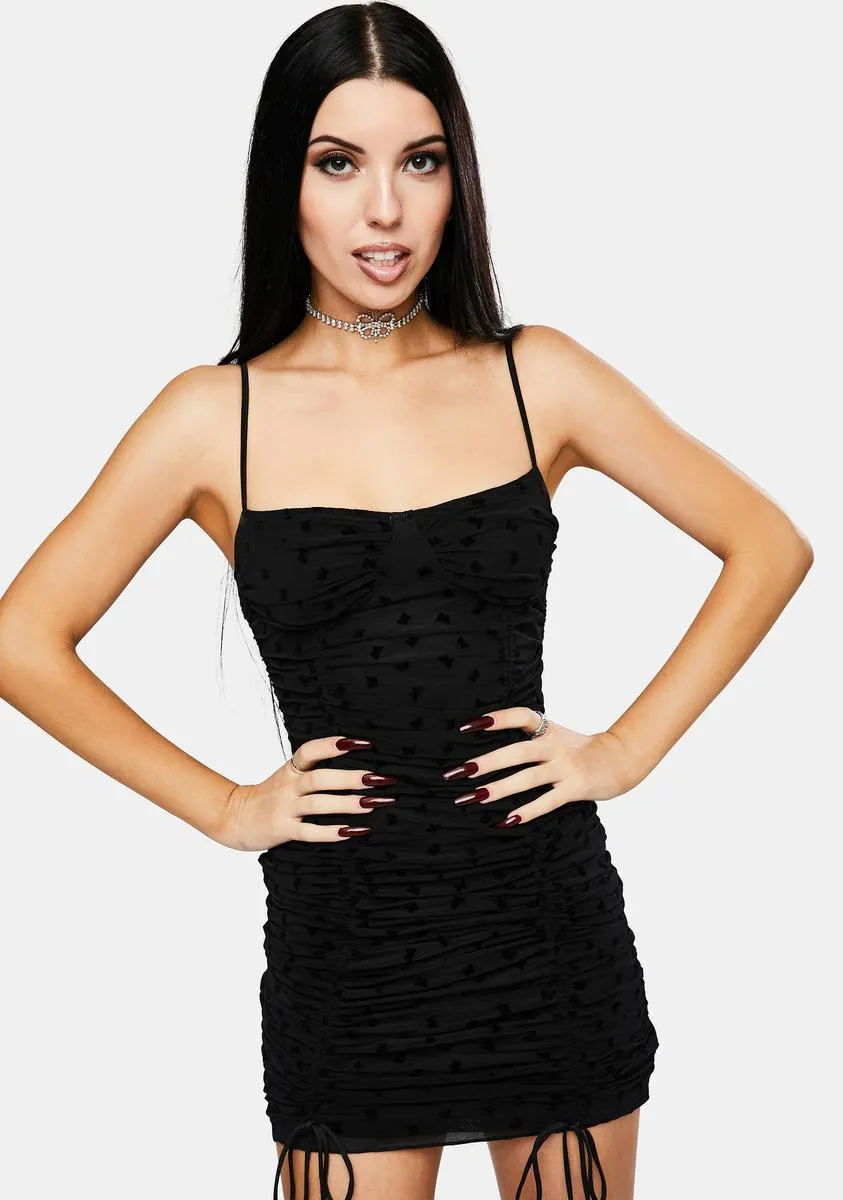 Black Flock Flutterby Jemora Dress sold by Dolls Kill