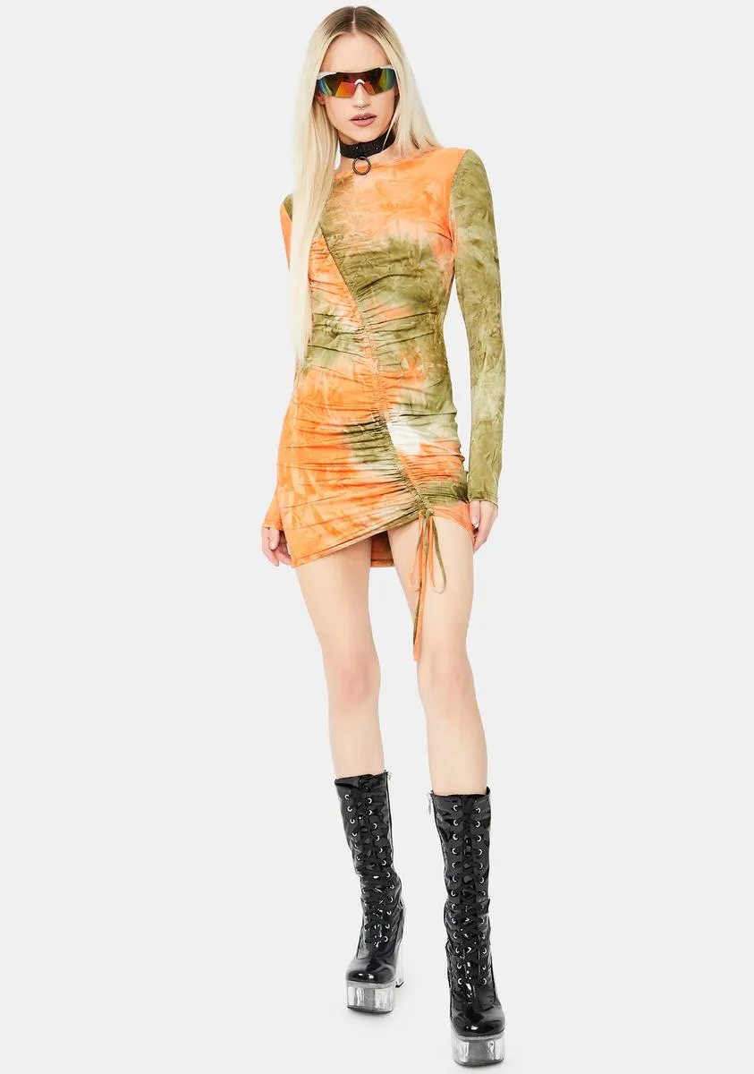 No Inhibitions Tie Dye Ruched Dress sold by Dolls Kill product image thumbnail 3