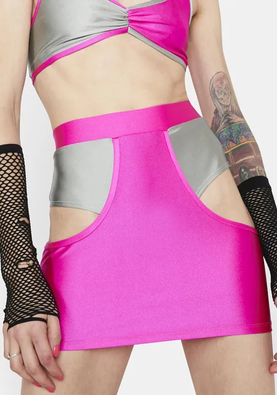 Don't Ruin The Beatz Cut-Out Skirt sold by Dolls Kill