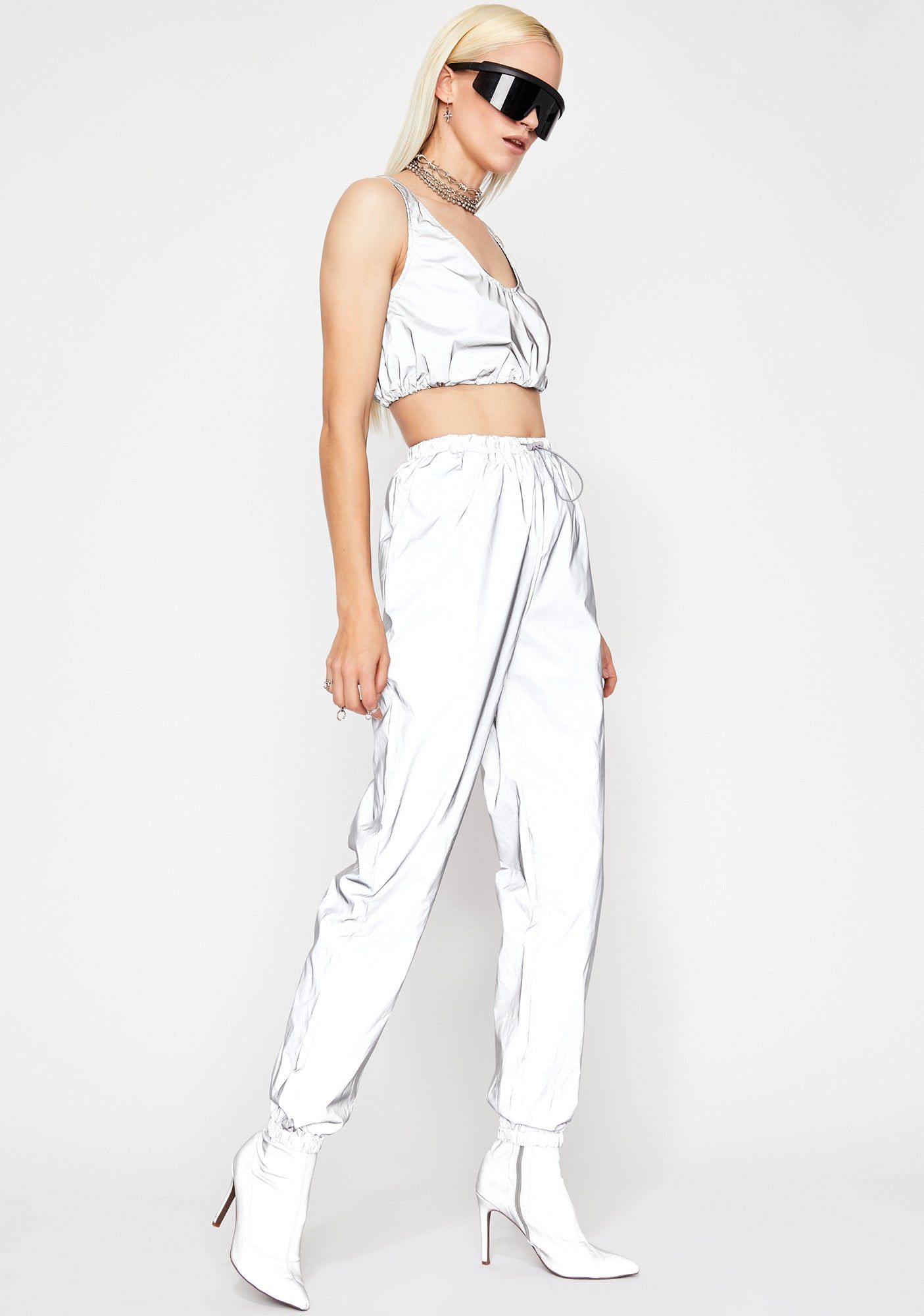 Crystal Moon Stalker Reflective Jogger Pants sold by Dolls Kill product image thumbnail 2