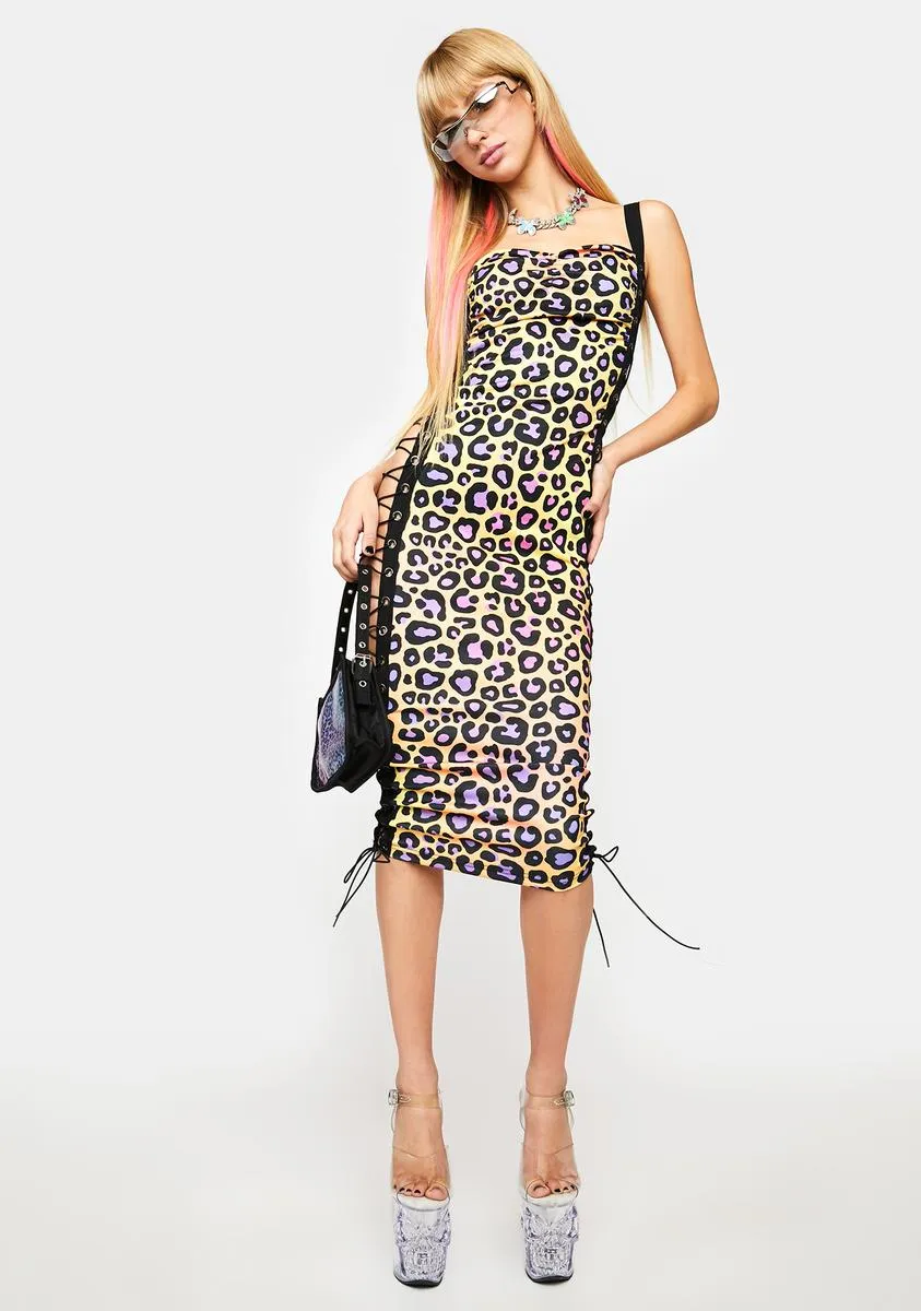 Wild For You Lace-Up Bodycon Dress sold by Dolls Kill product image thumbnail 3