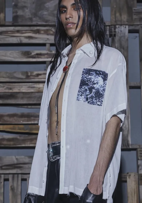 Flanger Unisex Shirt With Patches sold by Dolls Kill