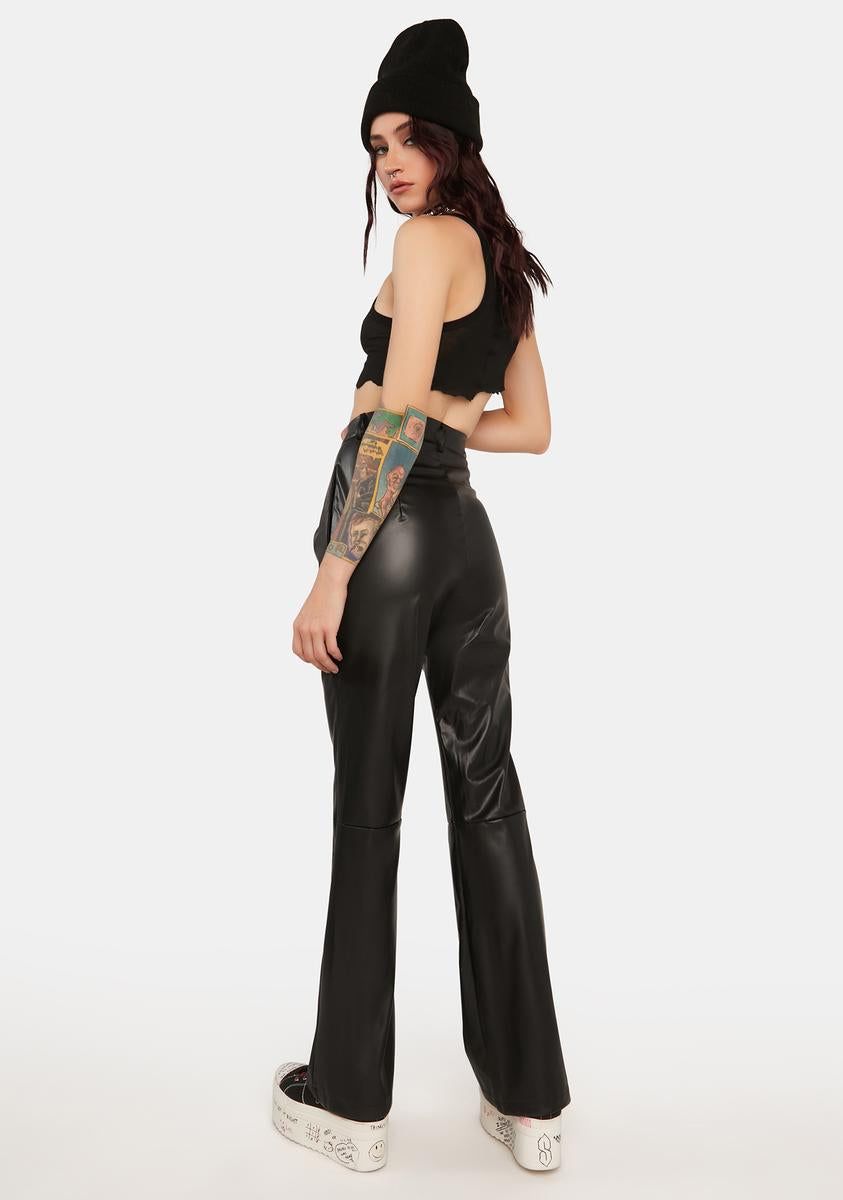Vegan Leather Seam Trousers sold by Dolls Kill product image thumbnail 4