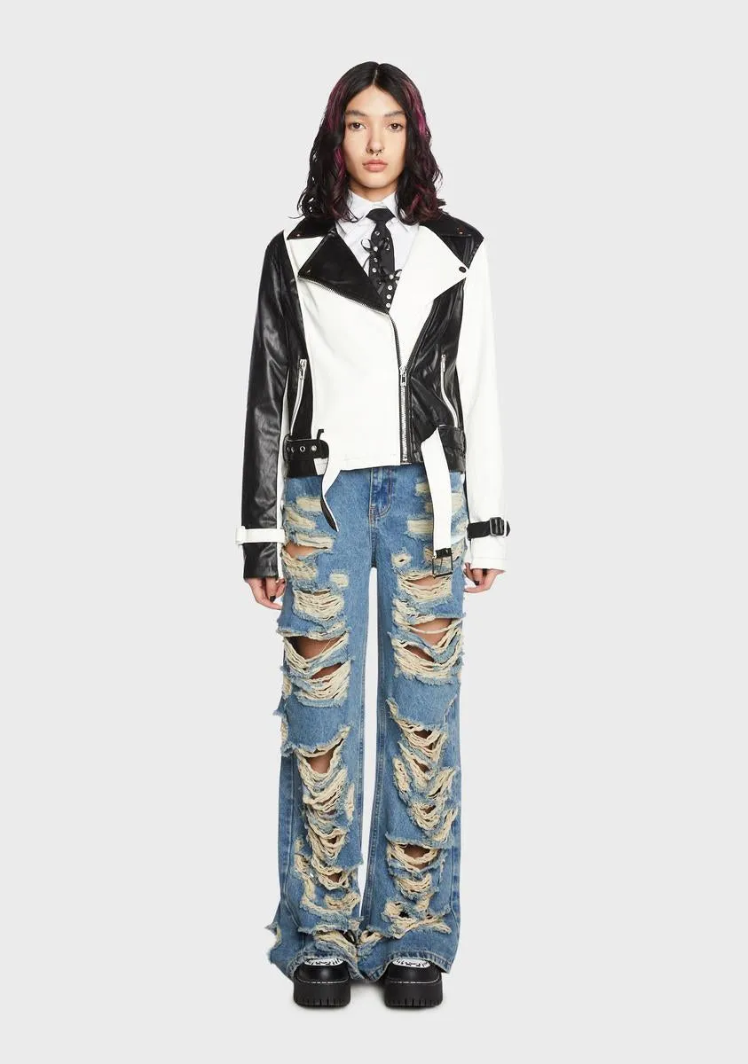 Onyx The Starting Line Moto Jacket sold by Dolls Kill