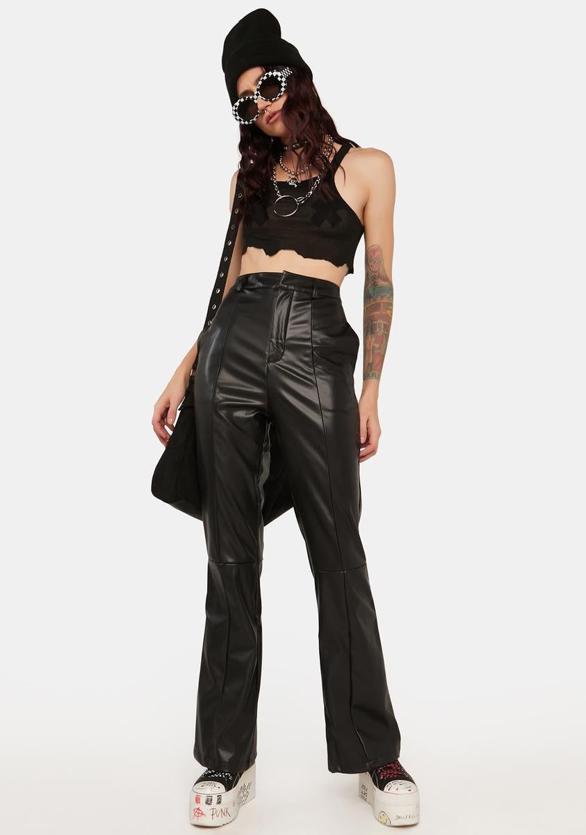 Vegan Leather Seam Trousers sold by Dolls Kill product image thumbnail 3
