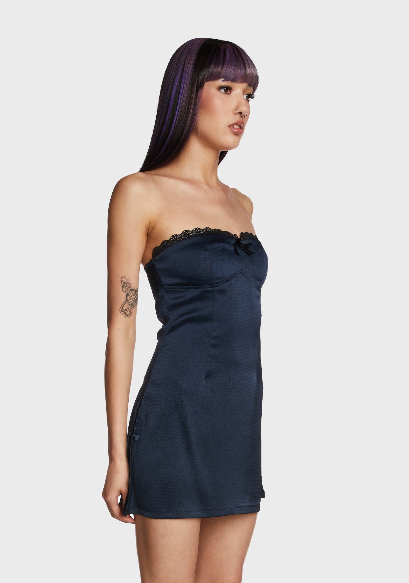 Moonlight Drive Mini Dress - Blue sold by Dolls Kill product image thumbnail 4