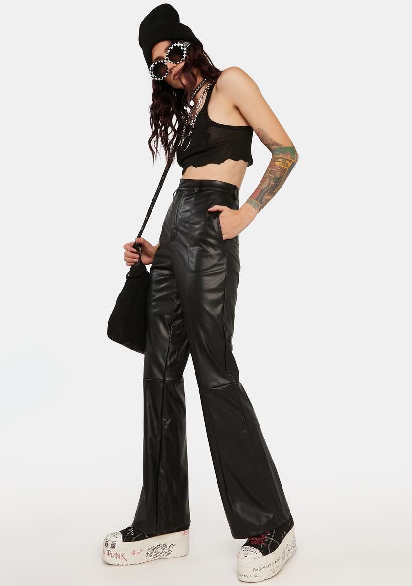 Vegan Leather Seam Trousers sold by Dolls Kill product image thumbnail 2