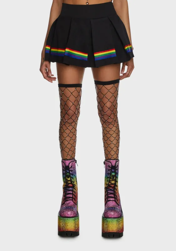 Strutting By Life Pleated Skirt sold by Dolls Kill