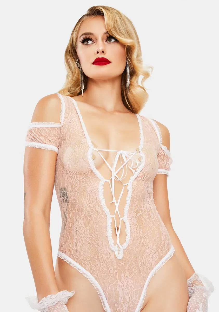 Pink Floate Lace Teddy sold by Dolls Kill product image thumbnail 2