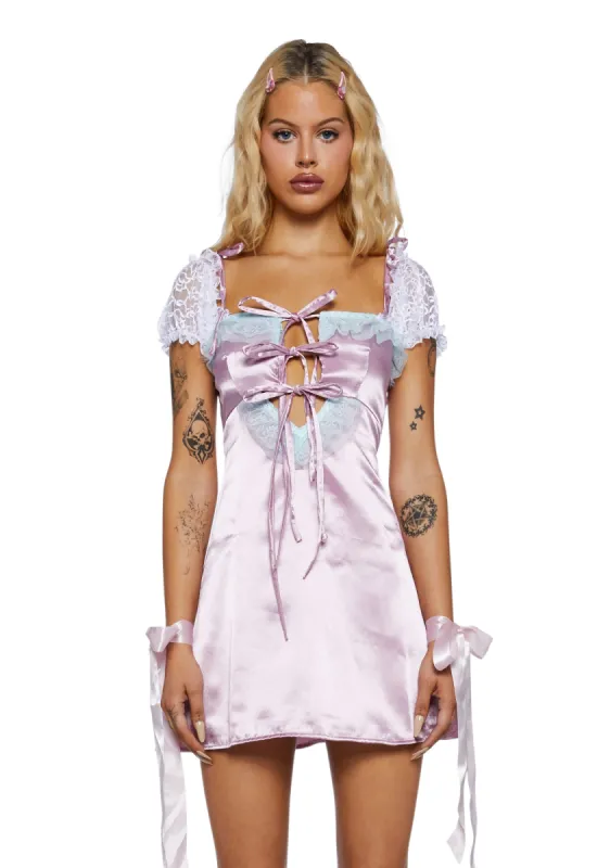 Sofia Satin Mini Dress sold by Dolls Kill