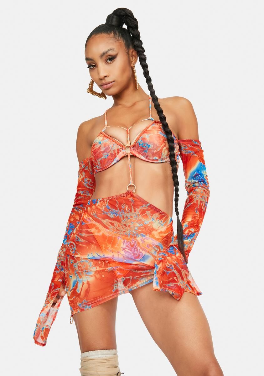 Keep it Wavy O-ring Mini Dress sold by Dolls Kill