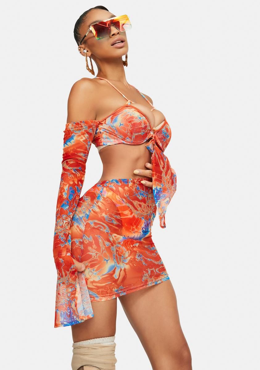 Keep it Wavy O-ring Mini Dress sold by Dolls Kill product image thumbnail 2