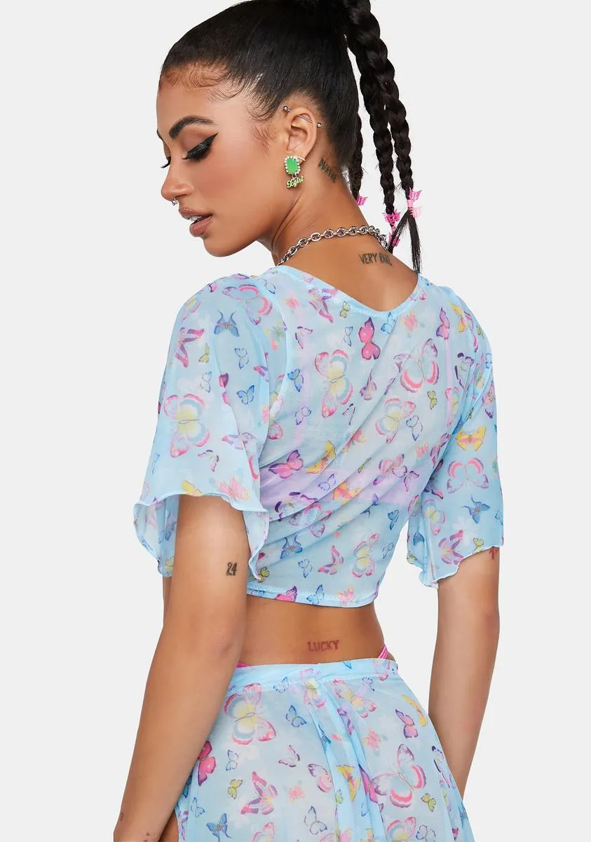 Butterfly O-Ring Crop Top sold by Dolls Kill product image thumbnail 4