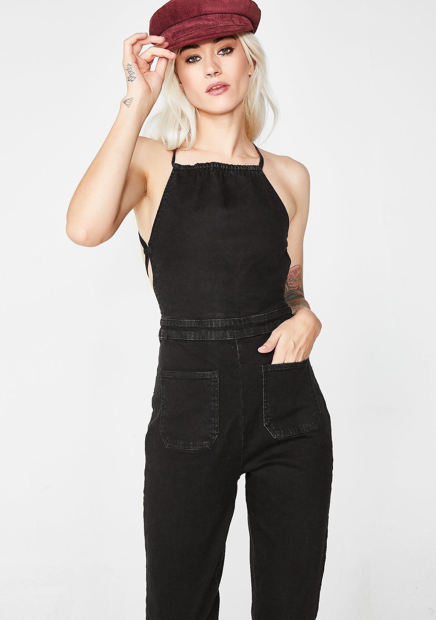 Honor Roll Denim Jumpsuit sold by Dolls Kill product image thumbnail 4