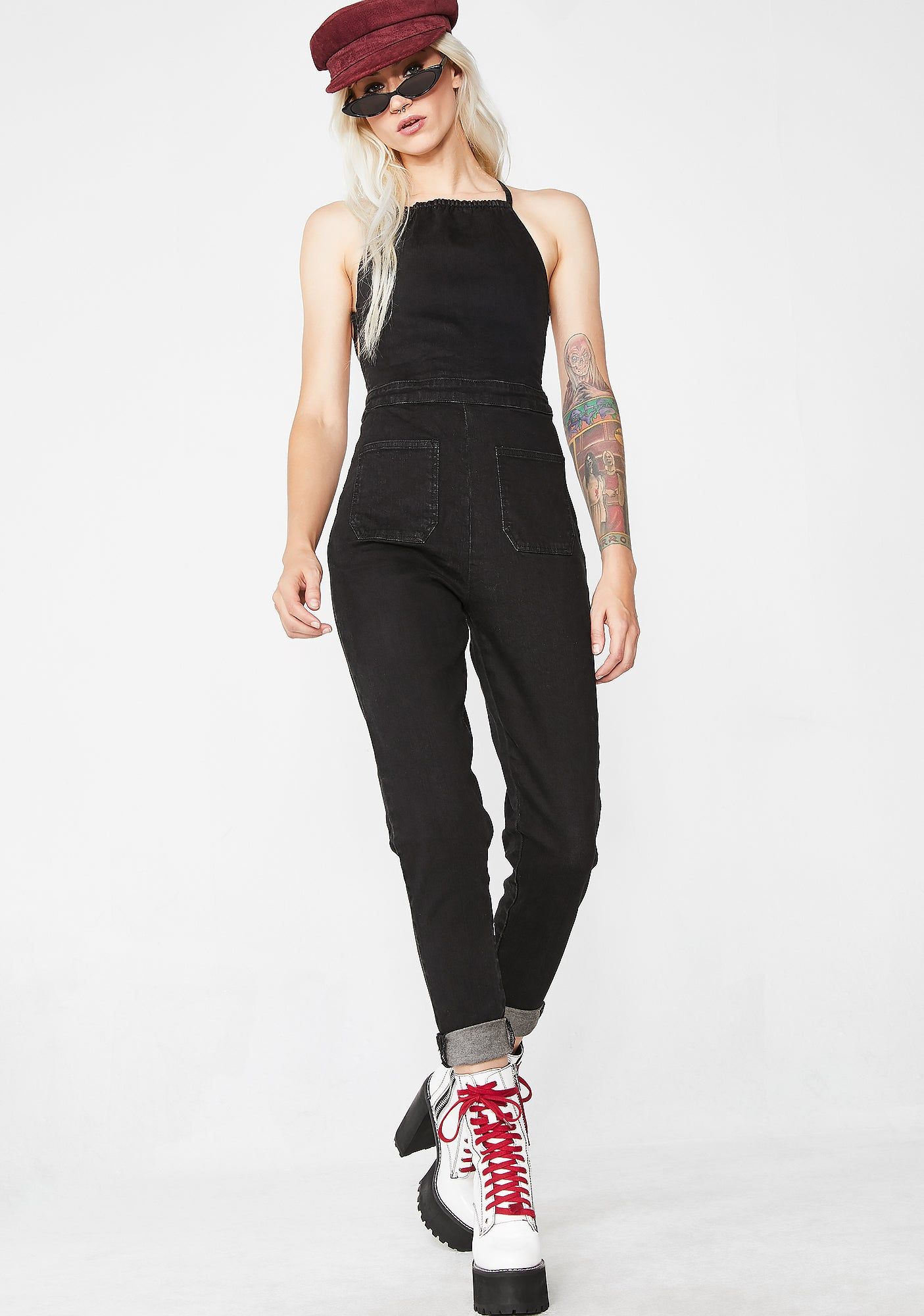 Honor Roll Denim Jumpsuit sold by Dolls Kill product image thumbnail 5