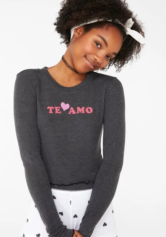 Te Amo Ren Long Sleeve Top sold by Dolls Kill