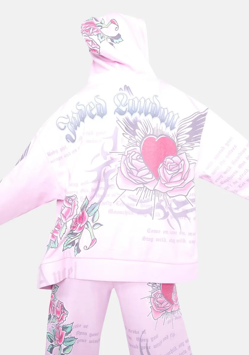 Oversized Hoodie With Graffiti Print & Rhinestone Detail sold by Dolls Kill product image thumbnail 2