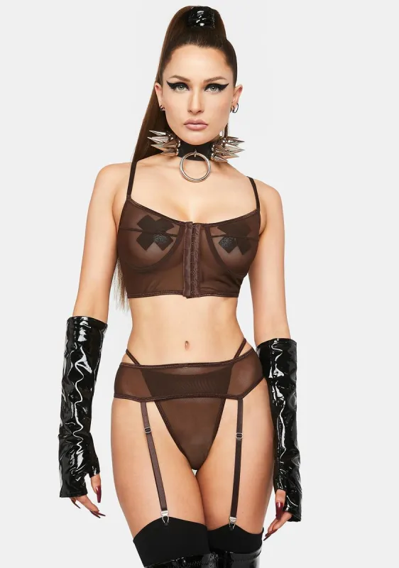 Natural Lover Mesh Lingerie Set sold by Dolls Kill
