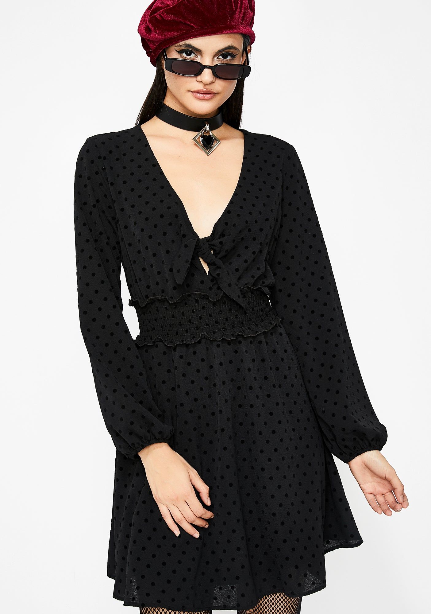 Pretty Posh Polka Dot Dress sold by Dolls Kill