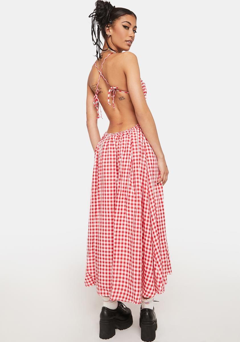 Can I Be Honest Gingham Maxi Dress sold by Dolls Kill product image thumbnail 4