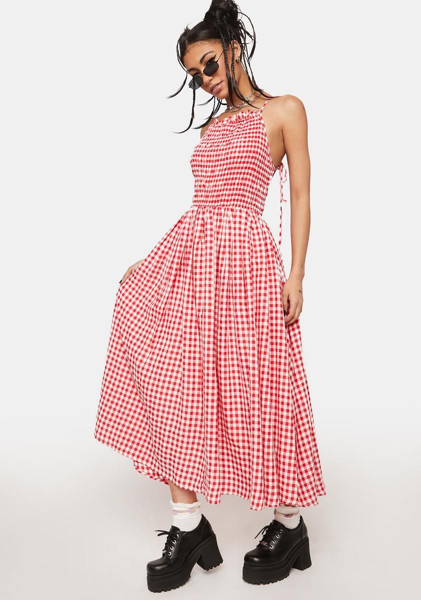 Can I Be Honest Gingham Maxi Dress sold by Dolls Kill product image thumbnail 2