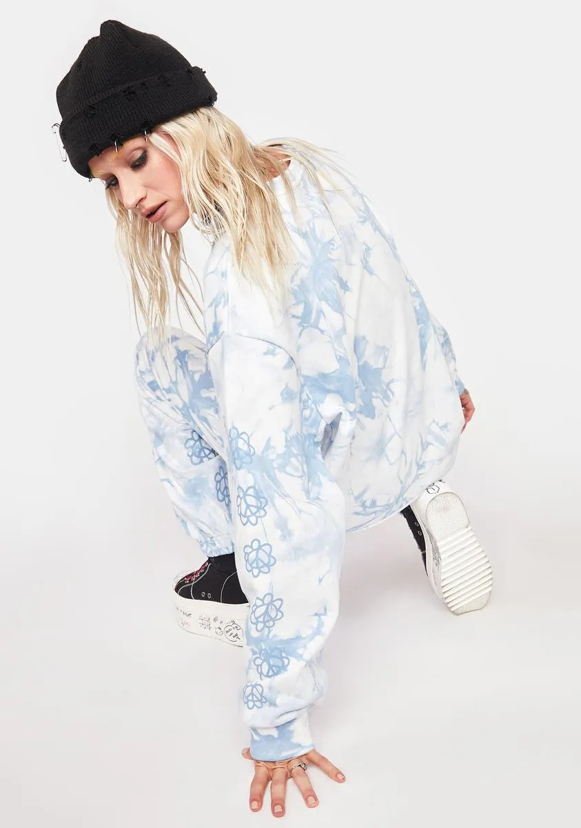 Peace & Petals Tie Dye Sweatshirt sold by Dolls Kill product image thumbnail 4