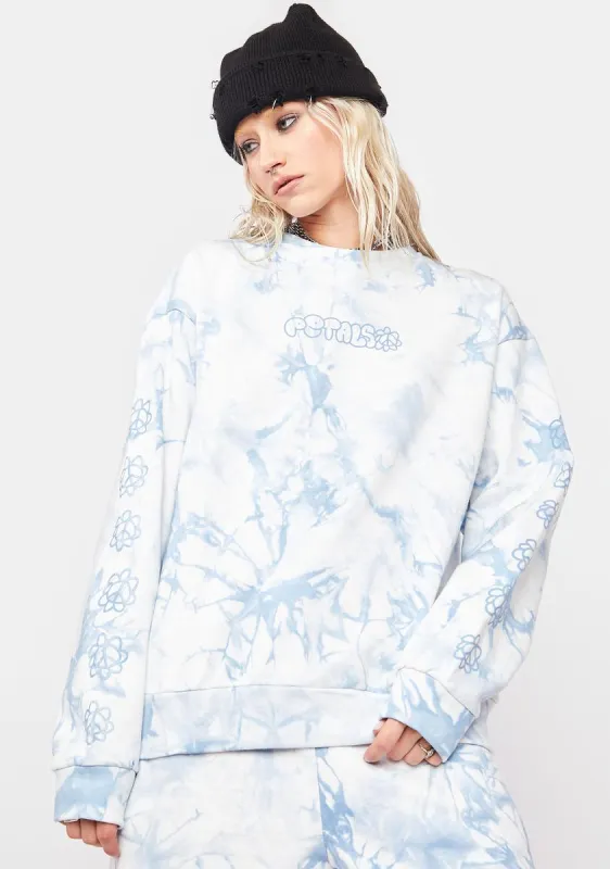 Peace & Petals Tie Dye Sweatshirt sold by Dolls Kill
