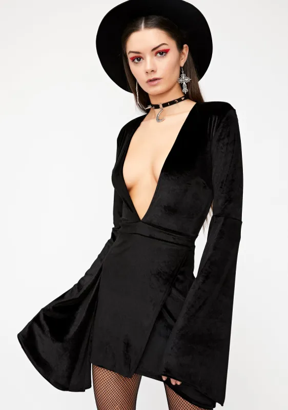 Wicked Thoughts Velvet Dress sold by Dolls Kill