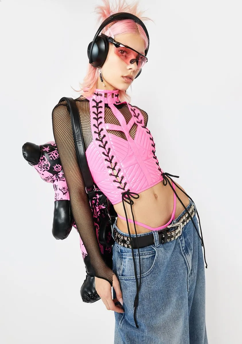 Candy Rude Awakening Corset Top sold by Dolls Kill product image thumbnail 2
