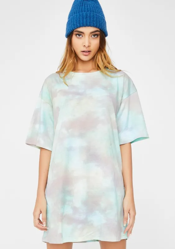 Pastel Tie Dye Sunny Kiss Dress sold by Dolls Kill