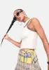 Beige Double Layer T-Shirt & String Vest sold by Dolls Kill