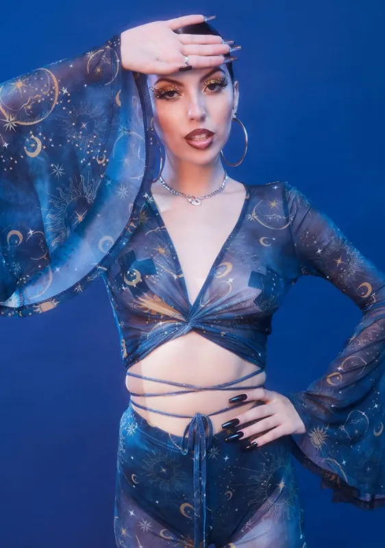 Mystic Matters Wrap Top sold by Dolls Kill