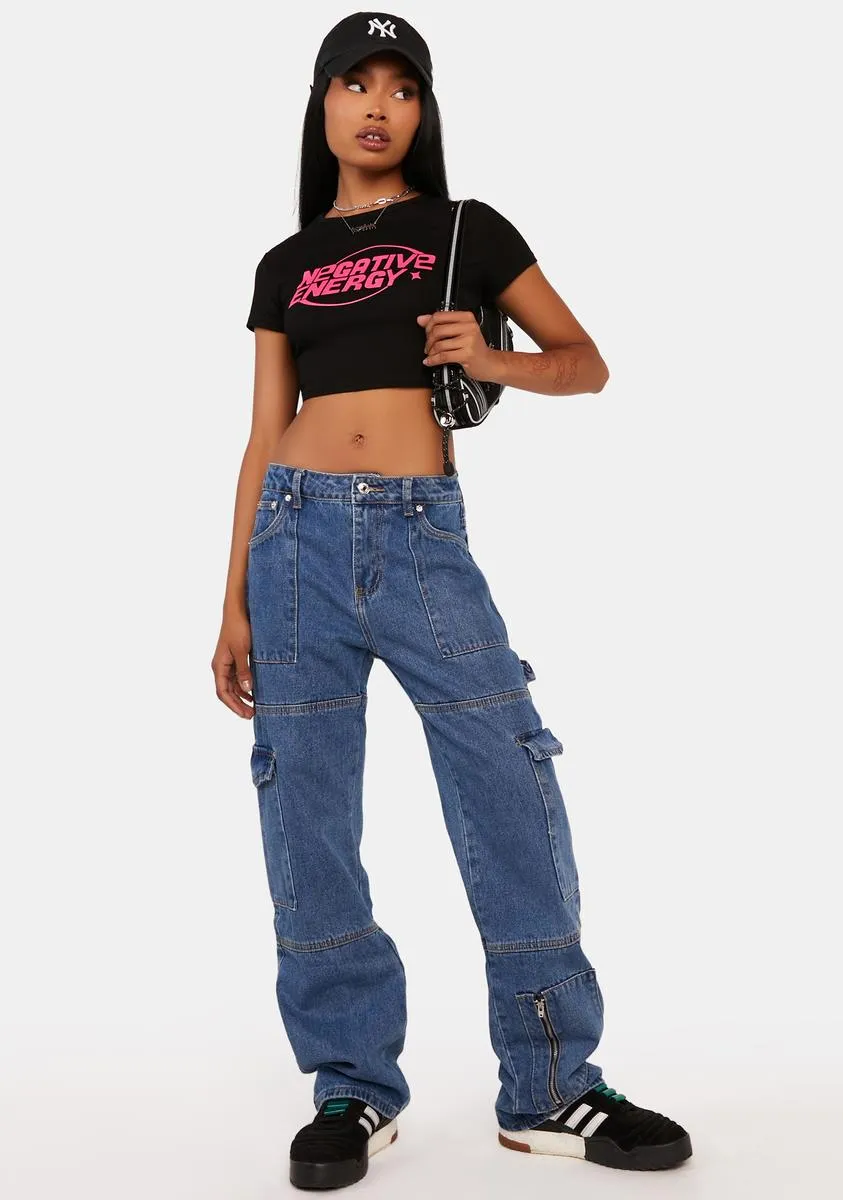Negative Energy Cropped T-Shirt sold by Dolls Kill product image thumbnail 3