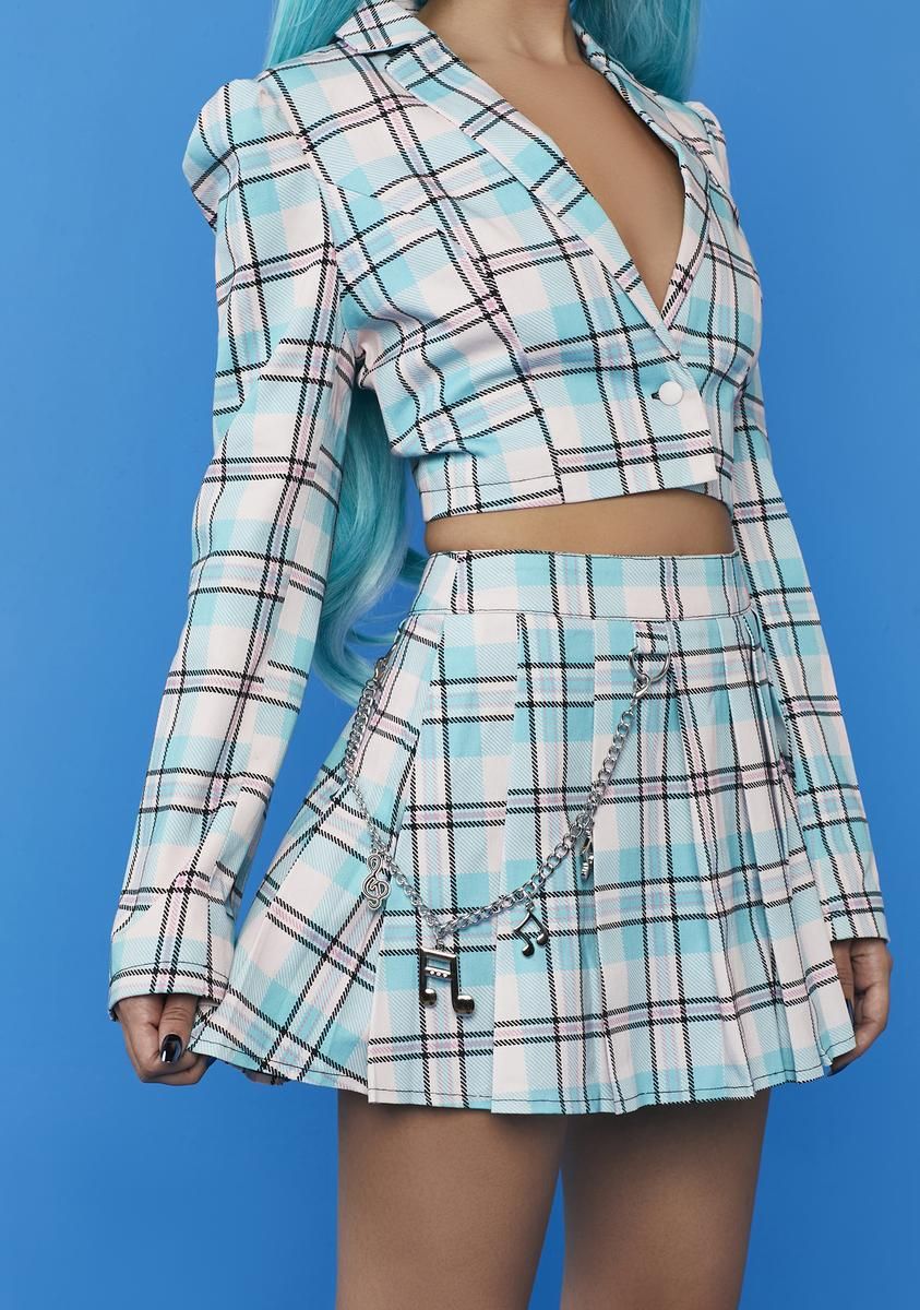 Pizzaz Power Pleated Skirt sold by Dolls Kill