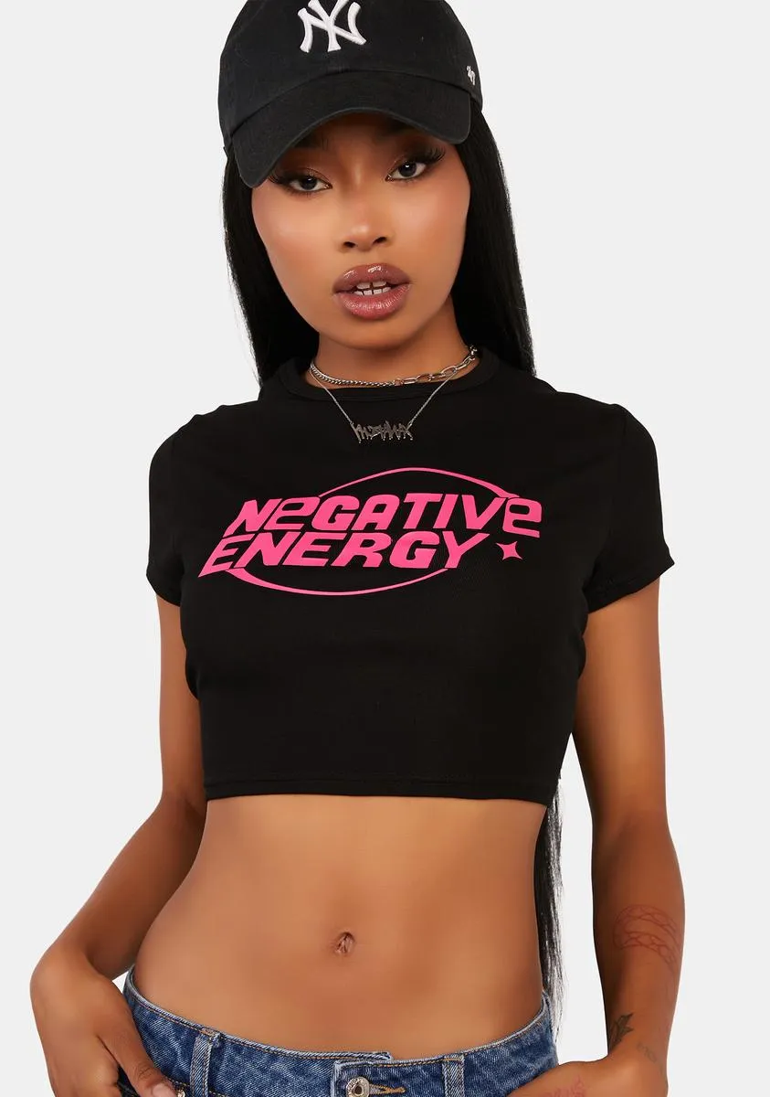 Negative Energy Cropped T-Shirt sold by Dolls Kill