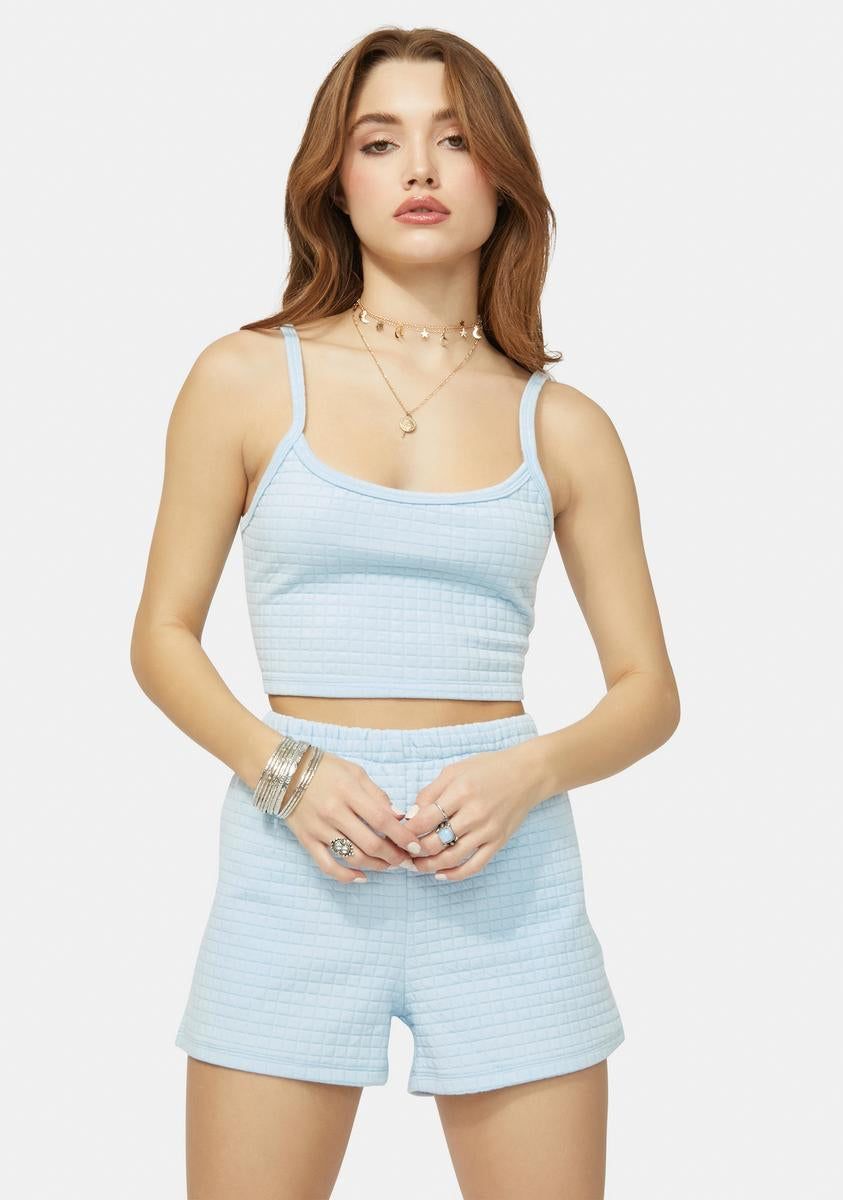 Baby Hold My Hand Quilted Crop Tank & Shorts Set sold by Dolls Kill