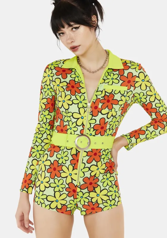 Not Too Shabby Floral Playsuit sold by Dolls Kill