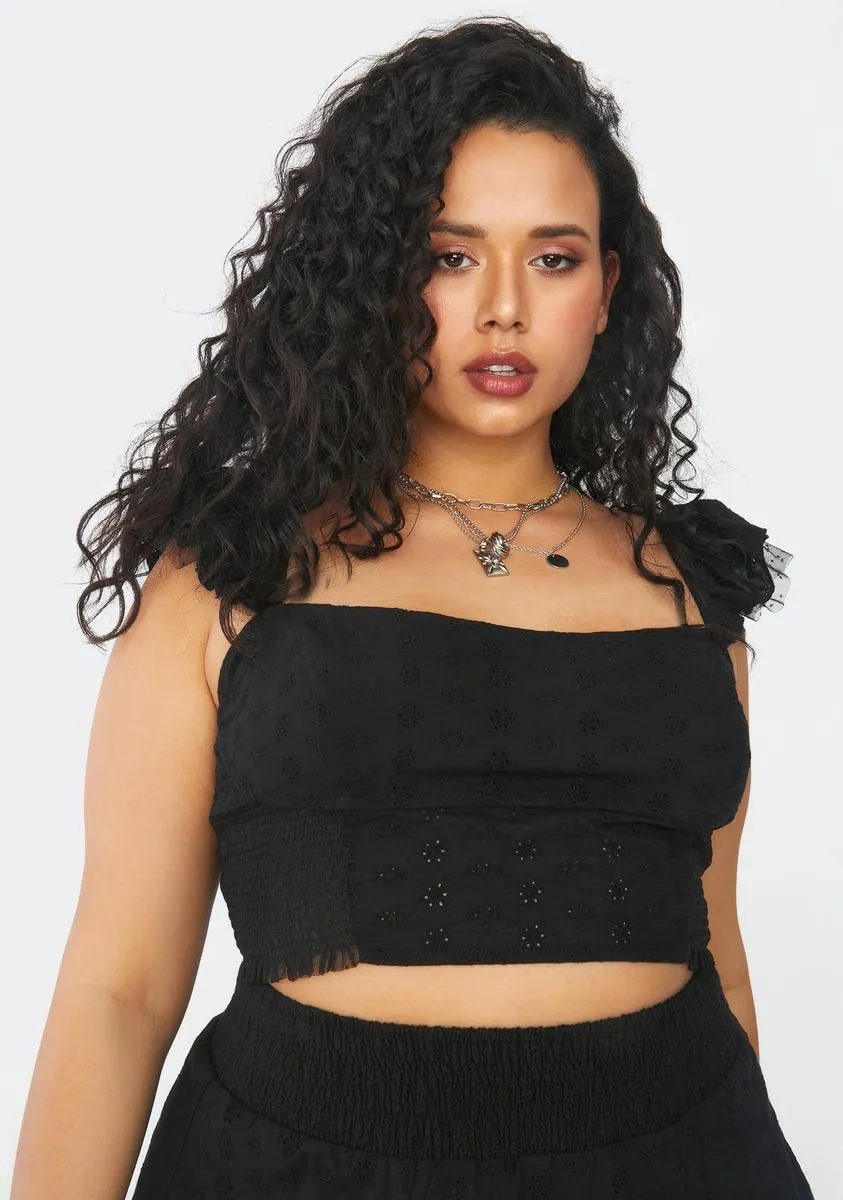 Plus Unwritten Story Eyelet Corset Tank sold by Dolls Kill