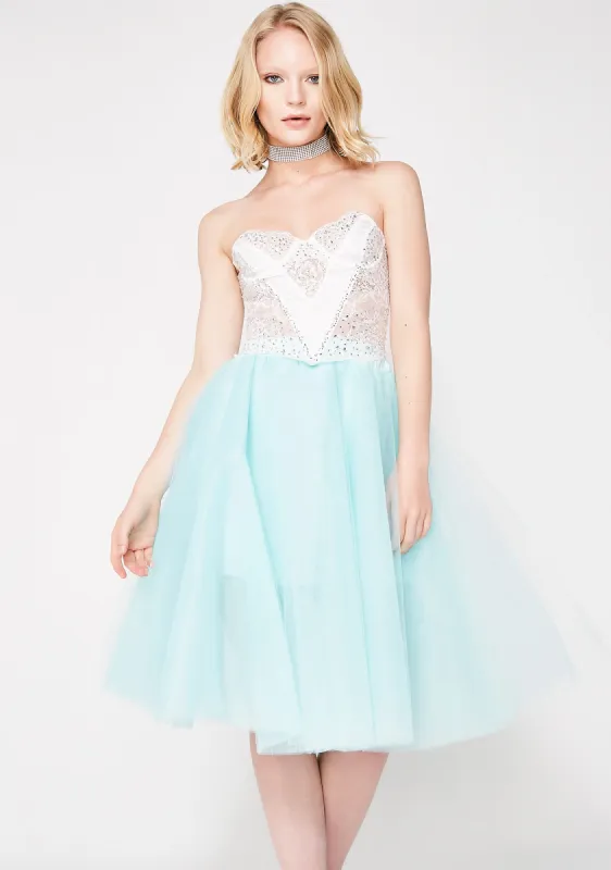 Mint Dark Magick Tulle Skirt sold by Dolls Kill