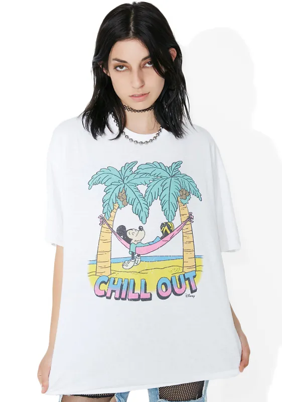 Chill Out White Tee made by Junk Food Clothing